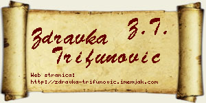 Zdravka Trifunović vizit kartica